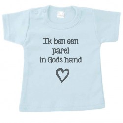 kort shirt blauw parelinGodshand1